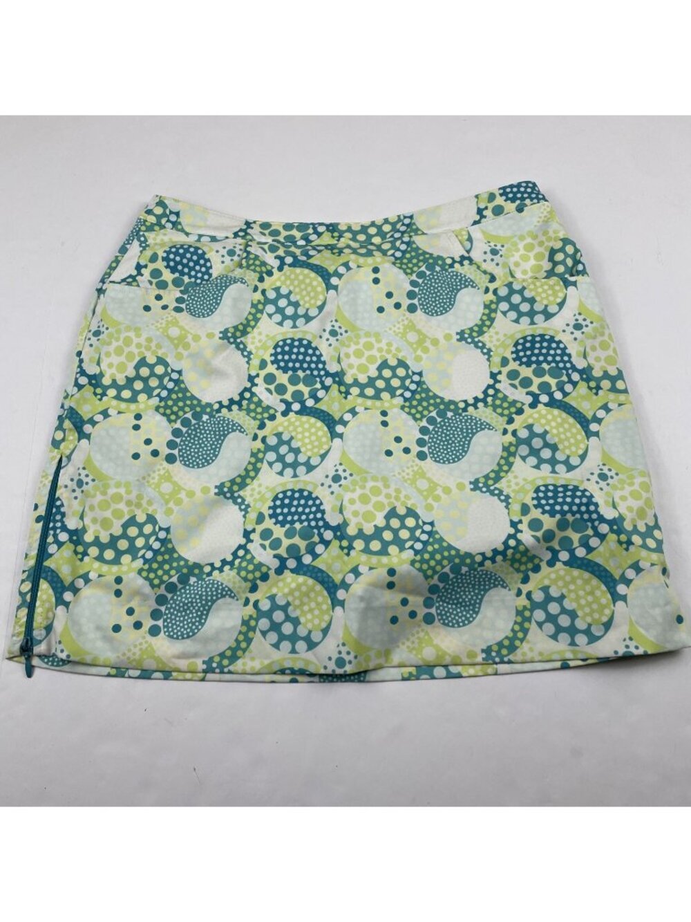 Bette & Court Skort Women’s 10 Side Zip Front/Back Pocket Green Golf Sport